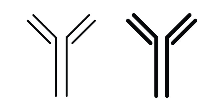 Antibody icon on white background. linear pictogram. Flat symbols
