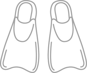A vector illustration of a pair of flippers for swimming or diving © THANKYOU