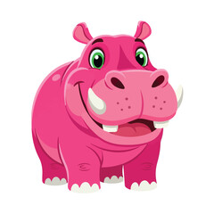 Fototapeta premium Pink Hippo Character Animation Commercial