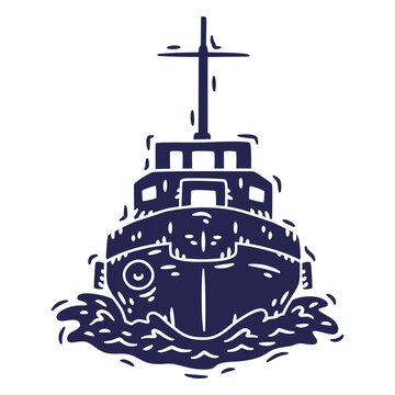 Boat ferry front cut out transport