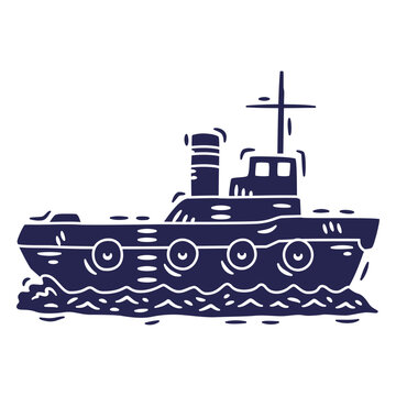 Boat ferry side cut out transport