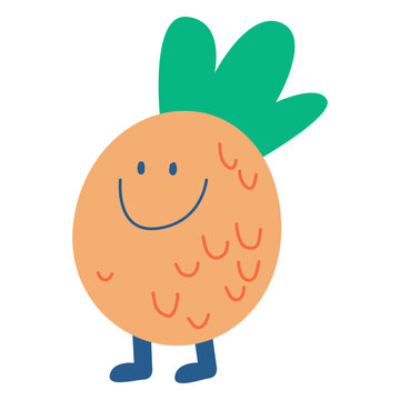 Cartoon funny pineapple