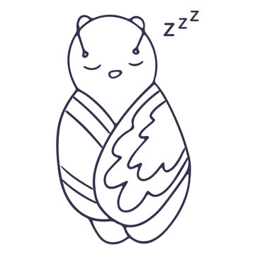 Sleeping buttefly to color