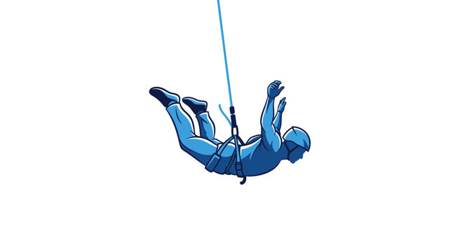 Dynamic Vector Illustration Of A Freefall Skydiving Adventure Thrill