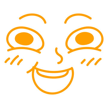 Orange smiley face icon