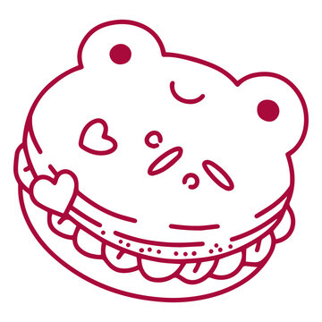 Kawaii macaron icon
