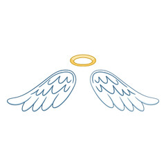 Fototapeta premium White angel wings