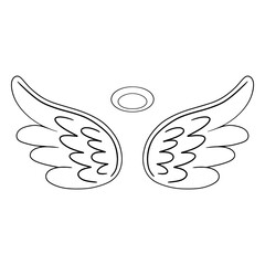 Fototapeta premium Wide angel wings