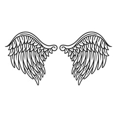 Fototapeta premium Flying angel wings