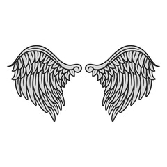 Fototapeta premium Feather angel wings