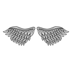 Fototapeta premium Gray angel wings