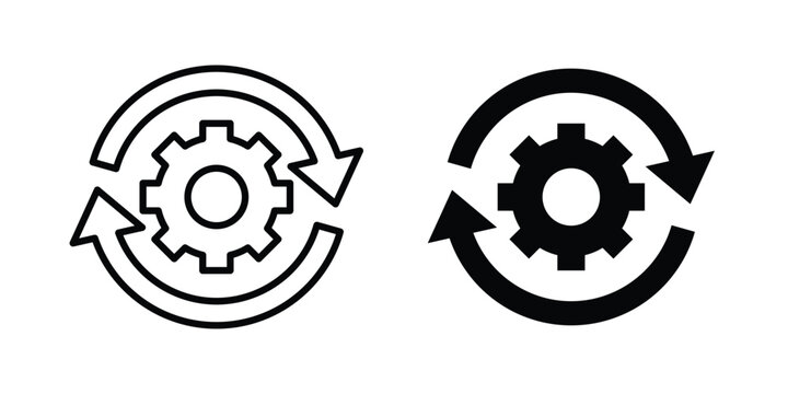 Optimization icon on white background. linear pictogram. Flat symbols