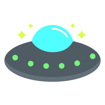 Silver disc-shaped UFO