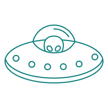 A flying saucer hovering in the sky