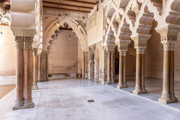 Fototapeta premium Aljafería Palace, Interior View in Zaragoza, Spain