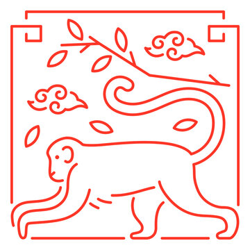 The eastern sign of monkey