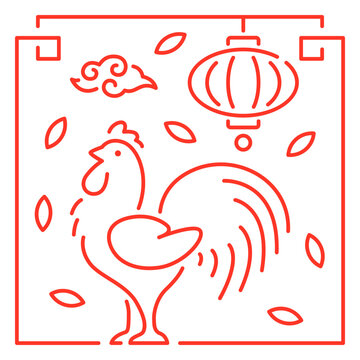 The eastern sign of rooster