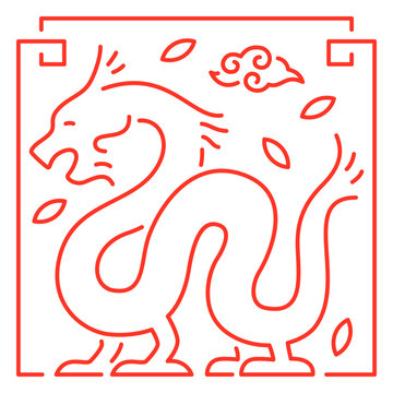 The eastern sign of dragon