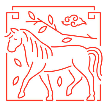 The eastern sign of horse