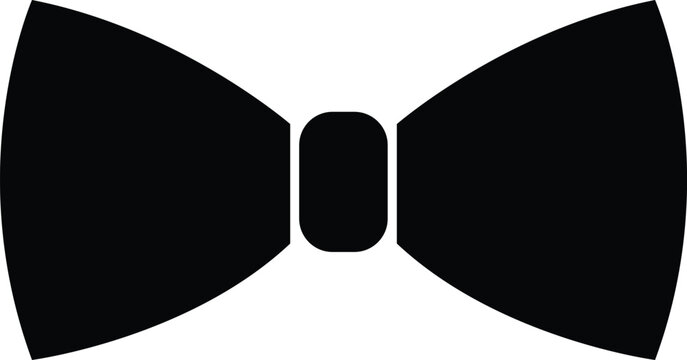 Black Bow Tie Silhouette on White Background bowtie