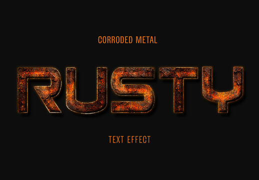 Corroded Metal Text Effect