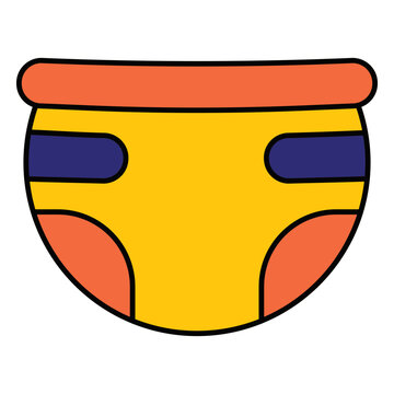Colorful baby diaper