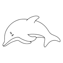Cute dolphin about to dive © Vexels