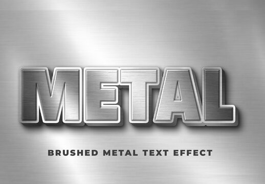 Brushed Metal Text Effect