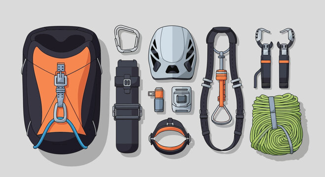 Essential Rock Climbing Gear Collection For Outdoor Adventures And Safety Equipment