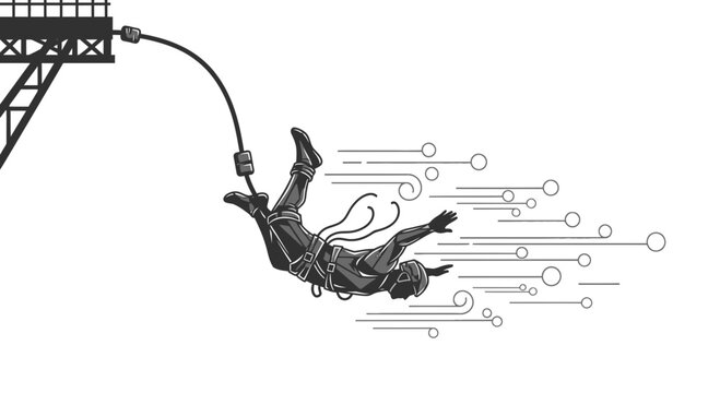 Exhilarating Freefall Bungee Jump Adventure and Thrill Seeker
