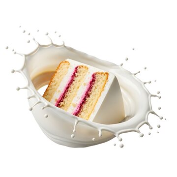 Beautiful, Modern, Stylish, Elegant, High Quality, Delicious layered vanilla cake slice with berry filling