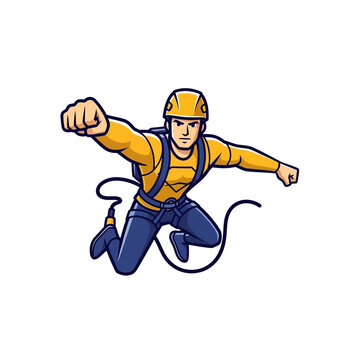 Extreme Athlete In Mid-Air Adventure Jump