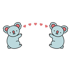 Couple of cute koalas © Vexels