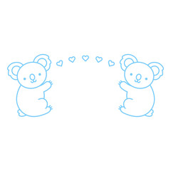 Cute koalas sending love hearts © Vexels