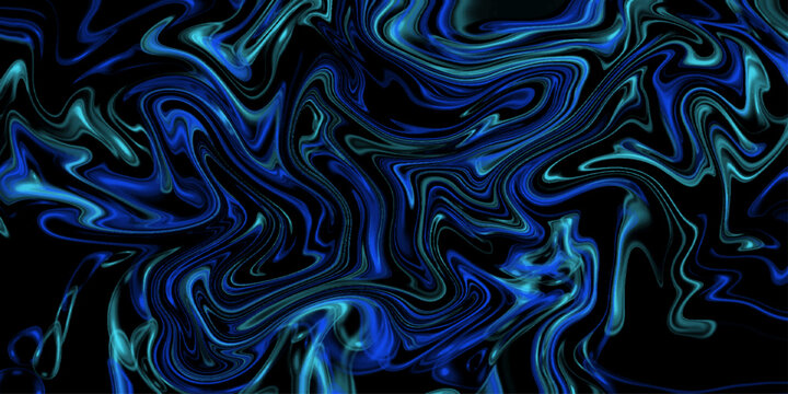 Abstract surreal acrylic fire flames wallpaper template. Orange bright fire blue marble texture liquid design background. Luxurious flow liquid lines design element.  Liquify Abstract Pattern.