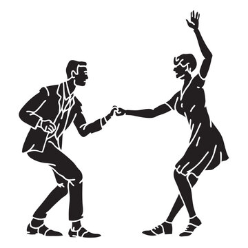 Couple dancing cut out professional