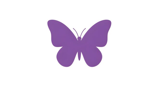 A purple butterfly (the lupus awareness symbol), isolated on white.