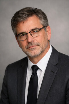 head shot of middle aged manager