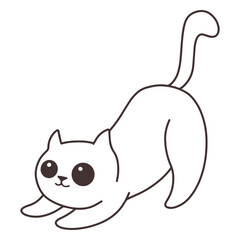 Adorable crouching cat © Vexels