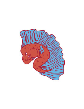 Red and blue fish
