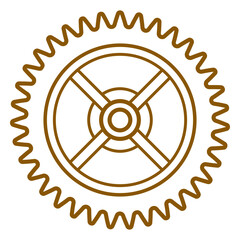 Obraz premium Gear wheel stroke icon