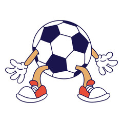 Obraz premium Soccer ball with its legs outstretched