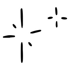 Minimalist spark design with playful black lines © Vexels