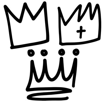 graffiti crown doodle marker pen 