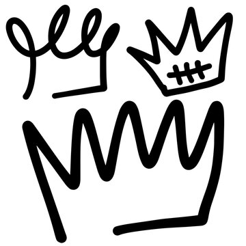 graffiti crown doodle marker pen 