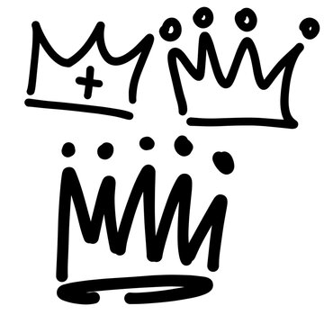 graffiti crown doodle marker pen 