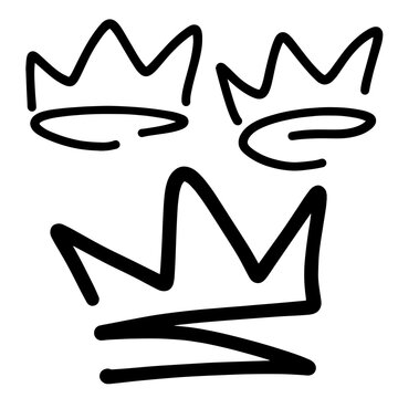 graffiti crown doodle marker pen 