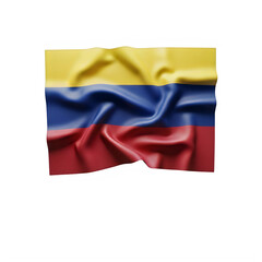 Obraz premium Silk fabric bow in yellow, blue, and red colors tied elegantly isolated on transparent background