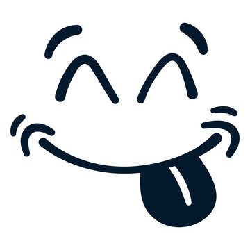 Smiling face with a tongue sticking out