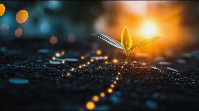 Abstract business Financial charts show a significant increase in profits in the stock market.This is driven by higher interest rates and continued growth. In the innovation world network of financial